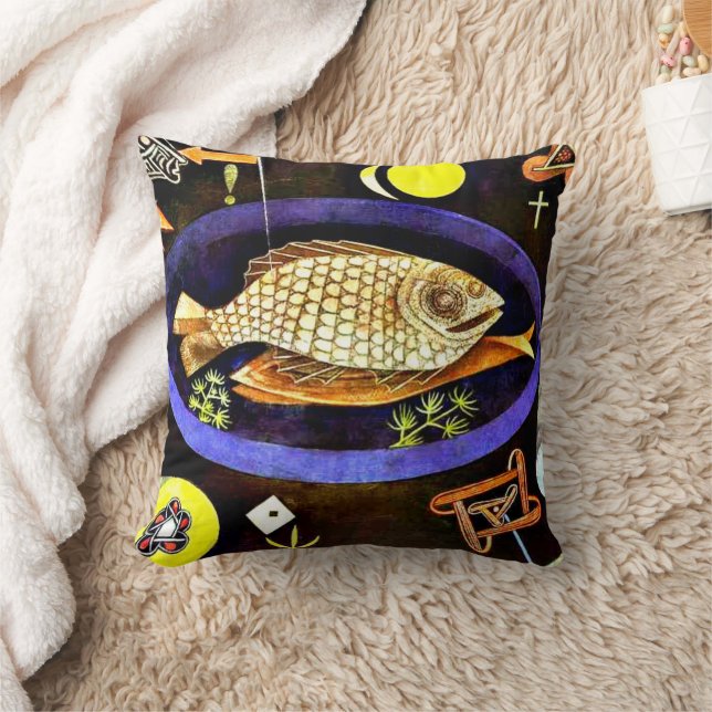 Klee - Aroundfish painting Cushion (Blanket)