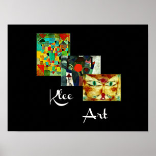 Klee artwork, Paul Klee collage, Poster