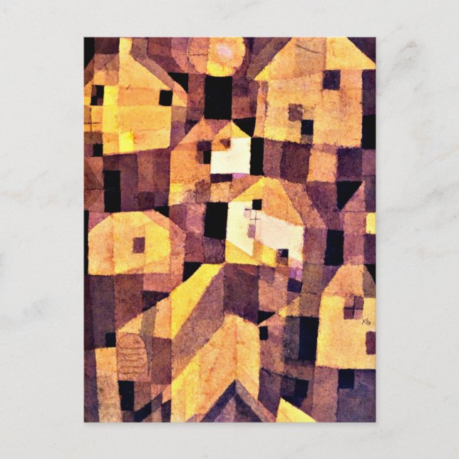 Klee - Autumnal Place, 1921 Postcard (Front)