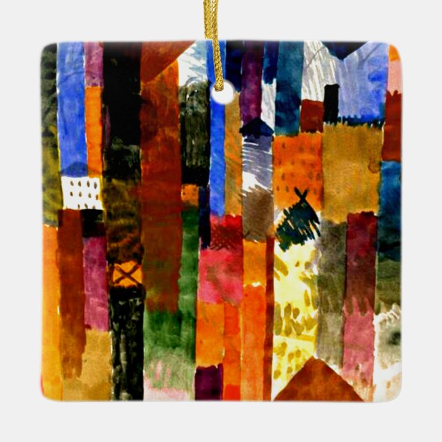 Klee - Before the Town Ceramic Ornament (Front)