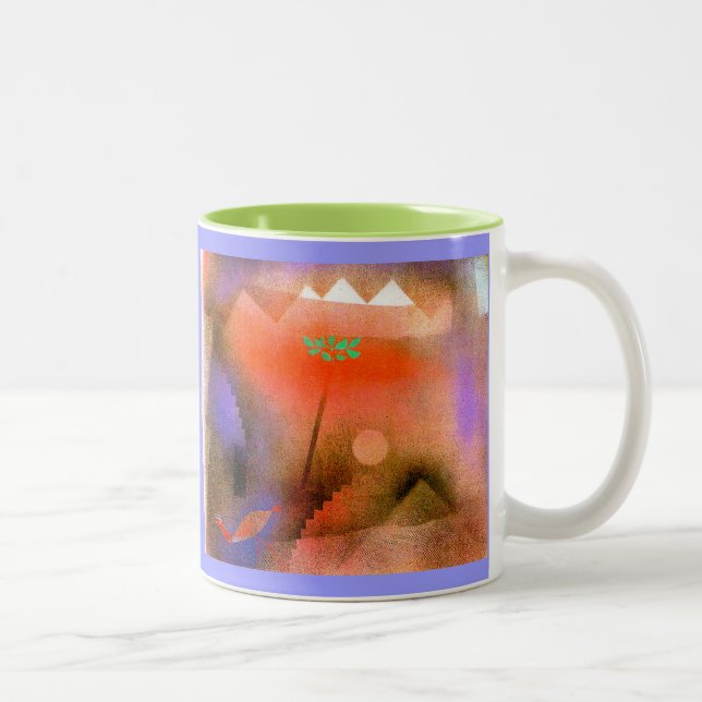 Klee - Bird Wandering Off Two-Tone Coffee Mug (Right)