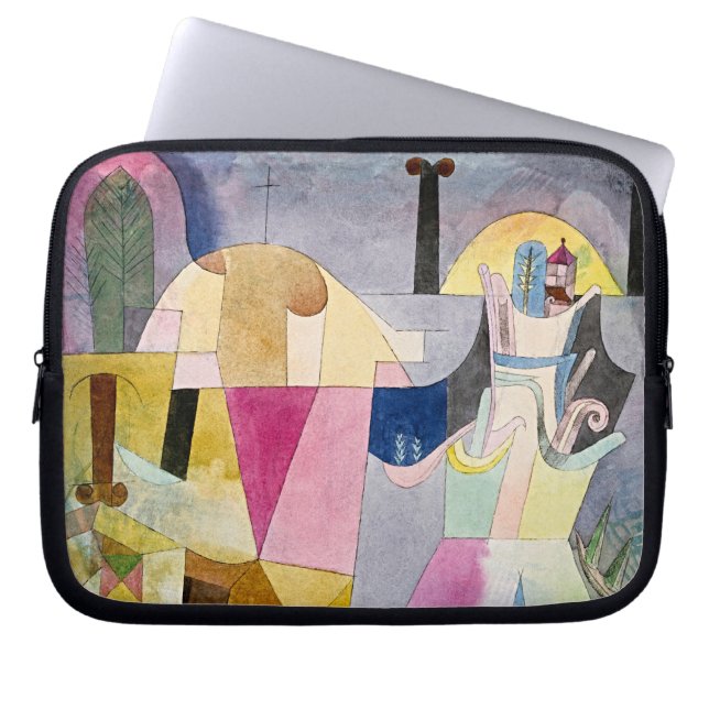 Klee Black Columns Bauhaus Laptop Sleeve (Front)