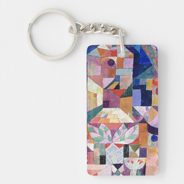 Klee - Burggarten, abstract painting Key Ring (Front)