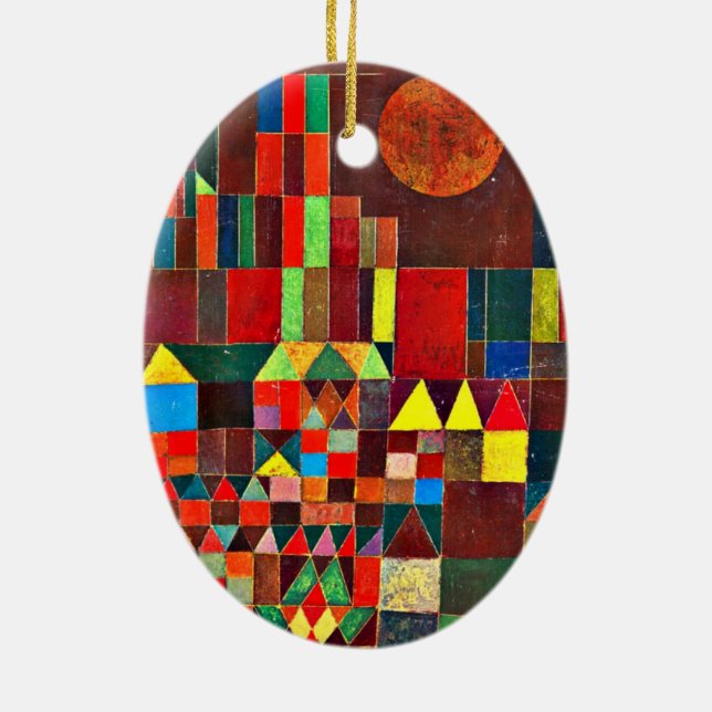 Klee - Castle and Sun, 1928 Ceramic Ornament (Back)