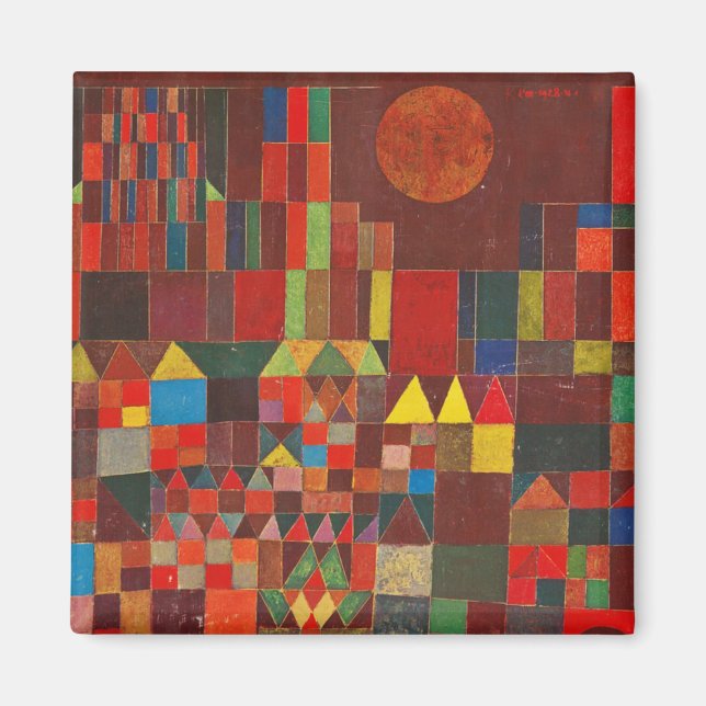Klee - Castle and Sun, abstract Magnet (Front)