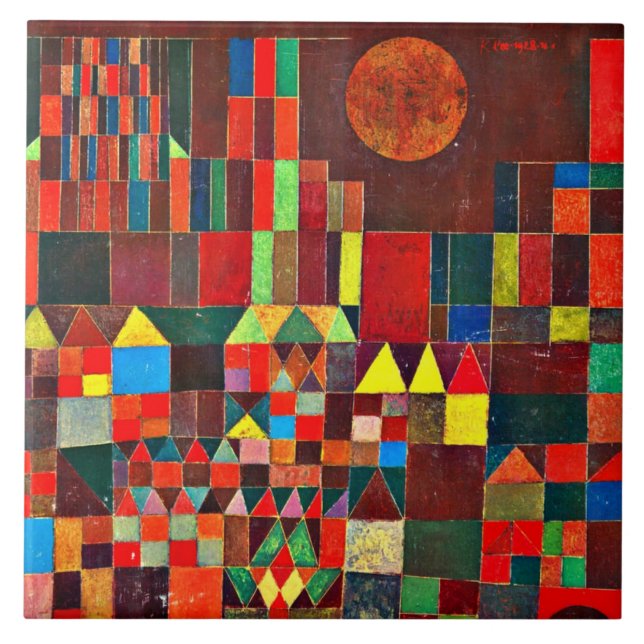 Klee - Castle and Sun Ceramic Tile (Front)