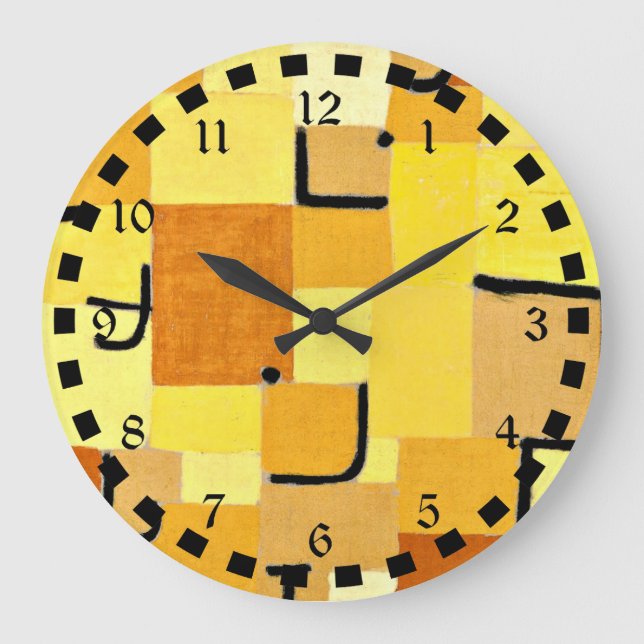 Klee - Characters in Yellow Large Clock (Front)