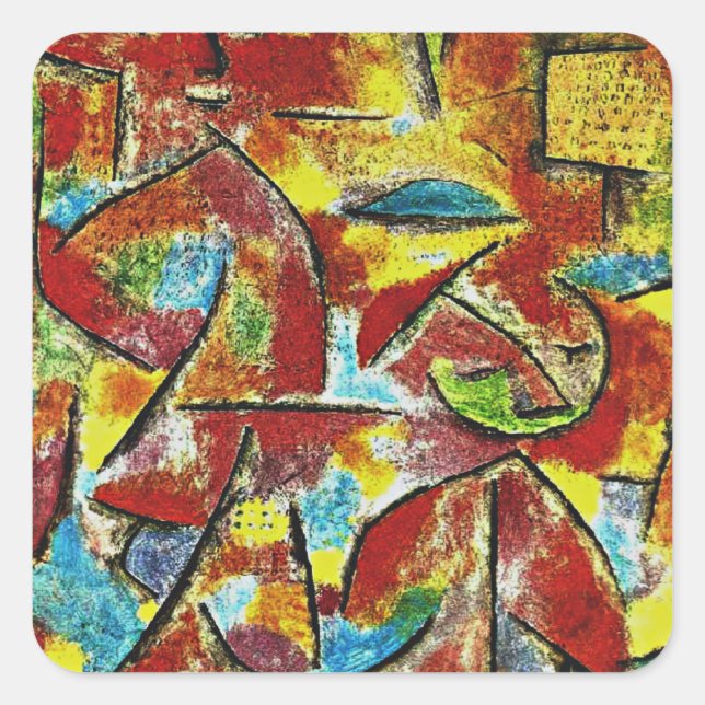 Klee - Child and Aunt, Square Sticker (Front)