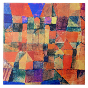 Klee - City with the Three Domes Ceramic Tile