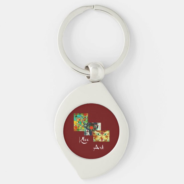 Klee - Collage, three paintings Key Ring (Front)