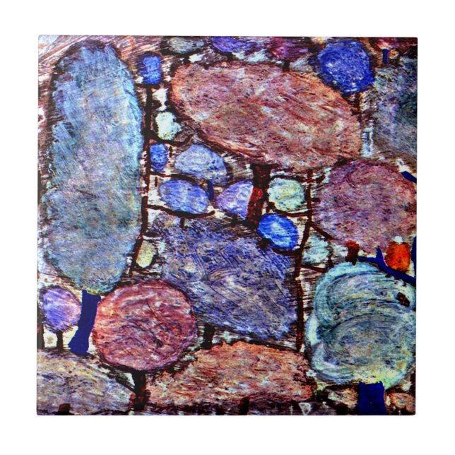 Klee - Colourful Forest Ceramic Tile (Front)