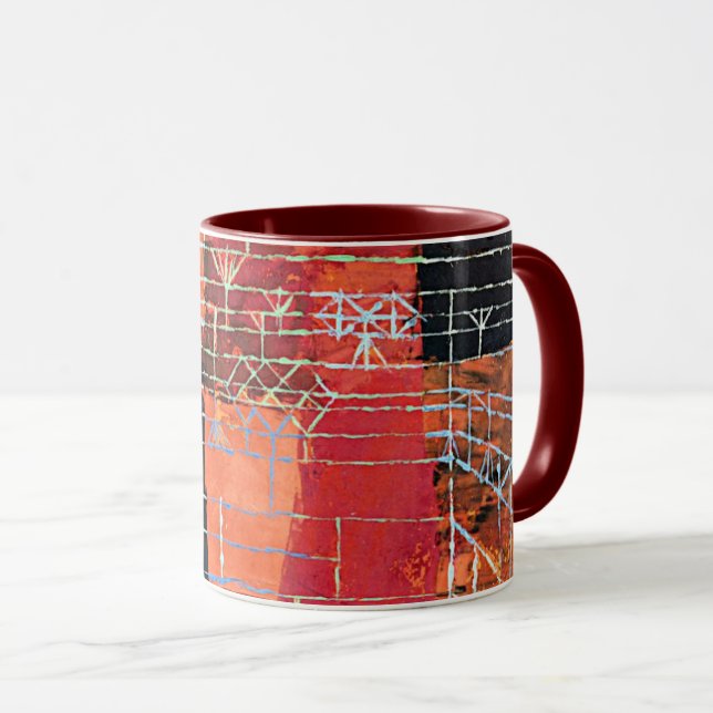 Klee - Configuration, abstract art. Mug (Front Right)