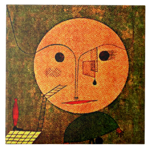 Klee - Error on Green Ceramic Tile