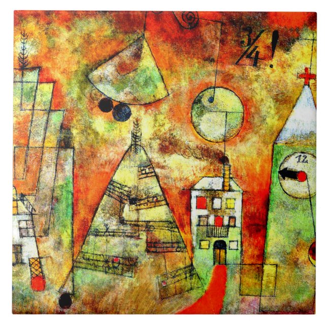 Klee - Fateful Hour at Quarter to Twelve  Ceramic Tile (Front)