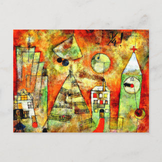 Klee - Fateful Hour at Quarter to Twelve Postcard