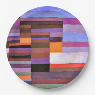 Klee - Fire in the Evening Paper Plate