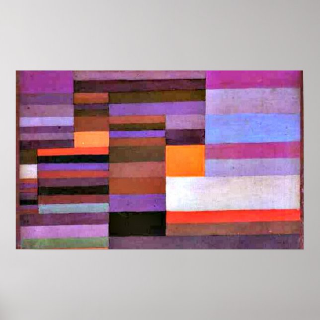 Klee - Fire in the Evening Poster (Front)