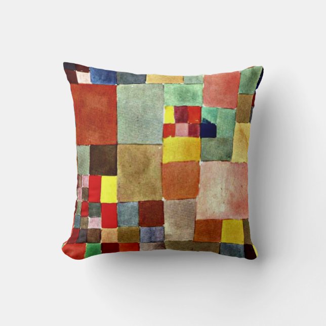 Klee - Flora on Sand, popular abstract artwork, Cushion (Front)