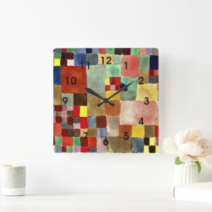 Klee - Flora on Sand Square Wall Clock