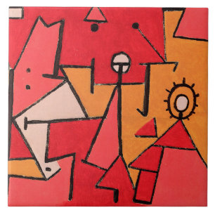 Klee - Heat, famous painting, Ceramic Tile