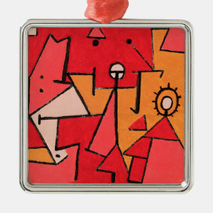 Klee - Heat, famous painting, Metal Ornament