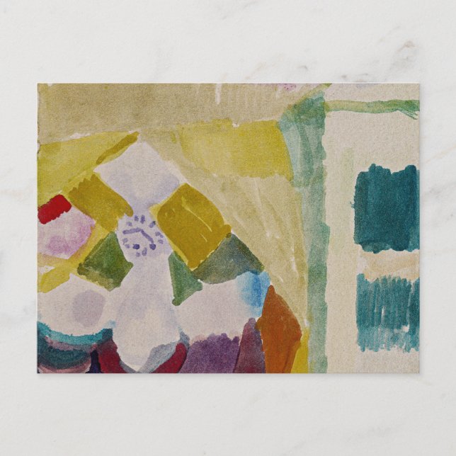 Klee - Interior with the Clock, abstract art, Postcard (Front)