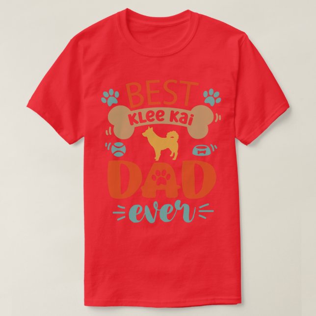 Klee Kai Dog Dad T-Shirt (Design Front)