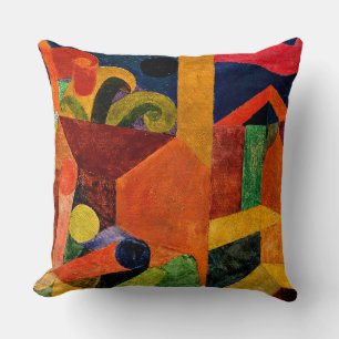 Klee - Landscape with Flags Cushion