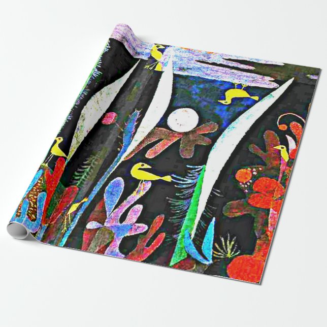 Klee - Landscape with Yellow Birds Wrapping Paper (Unrolled)