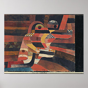 Klee - Lovers, colourful 1920 painting Poster