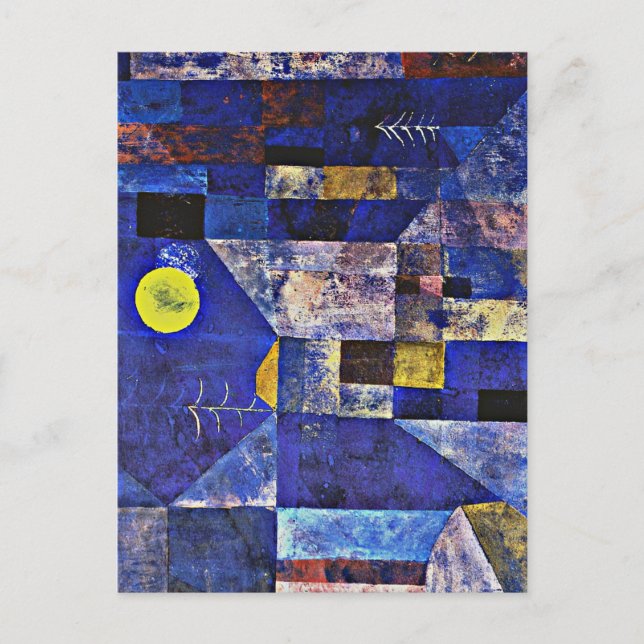 Klee - Moonlight, abstract painting Postcard (Front)