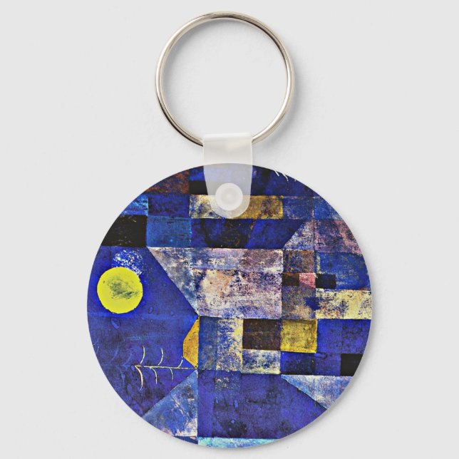 Klee - Moonlight, famous painting Key Ring (Front)