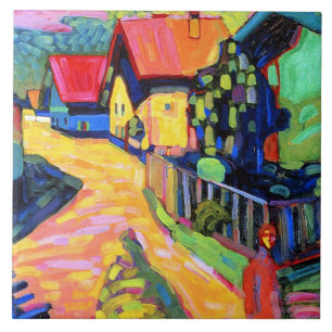 Klee - Murnau Street with Women, Ceramic Tile