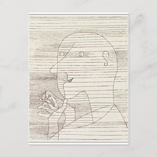 Klee - Old Man Counting on His Fingers Holiday Postcard (Front)