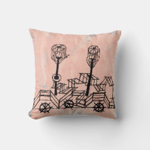 Klee - Old Steamboat, abstract art Cushion