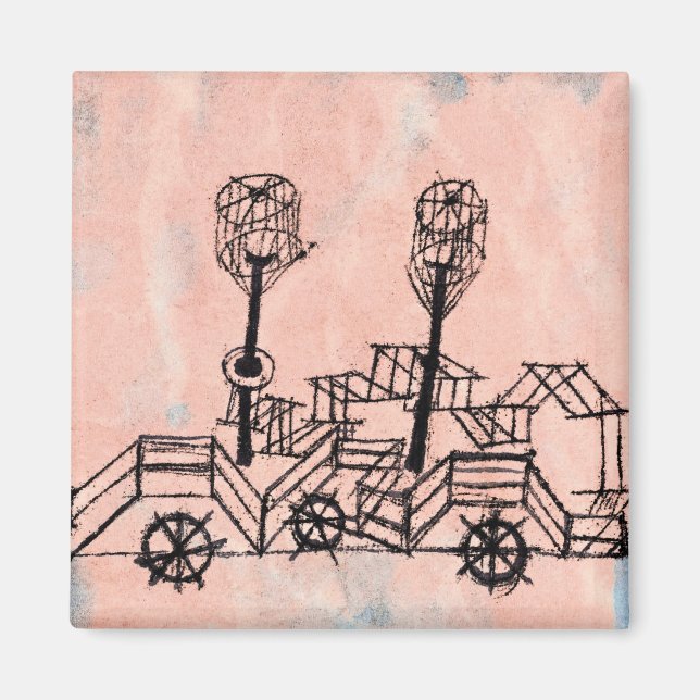 Klee - Old Steamboat, abstract art Magnet (Front)