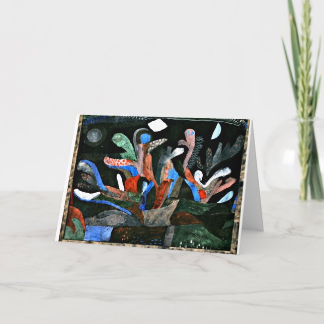 Klee - Picture of a Garden in Dark Colours Card (Front)