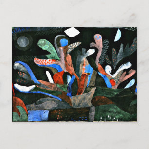 Klee - Picture of a Garden in Dark Colours Postcard