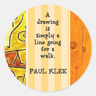 Klee - Quotation and Paintings Classic Round Sticker