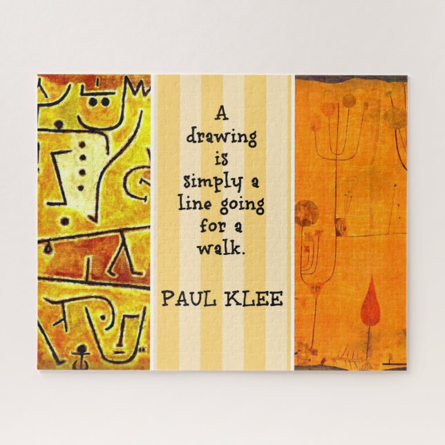 Klee - Quotation and Paintings Jigsaw Puzzle (Horizontal)