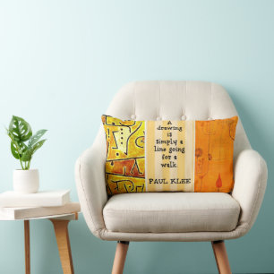Klee - Quotation and Paintings Lumbar Cushion