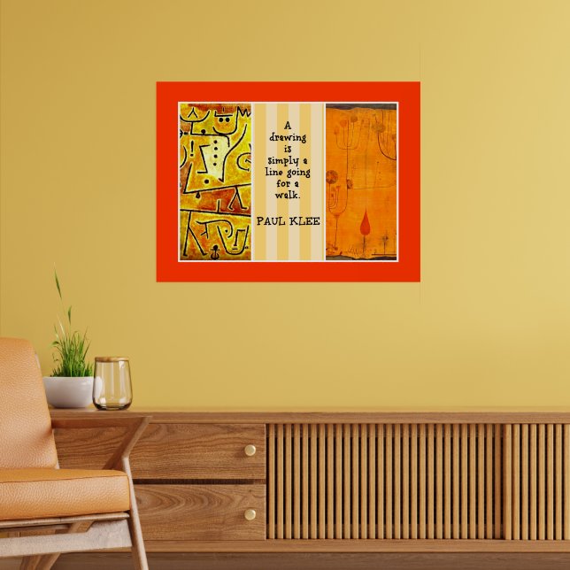 Klee - Quotation and Paintings Poster (Living Room 2)