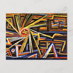 Klee - Radiation and Rotation Postcard