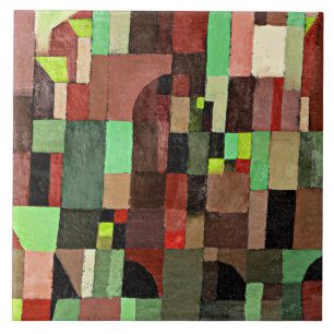 Klee - Red, green and violet-yellow Rhythms,  Ceramic Tile