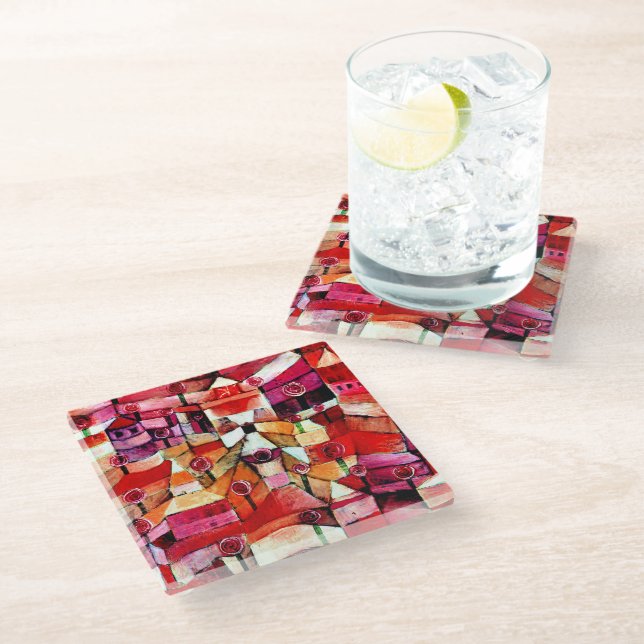 Klee - Rose Garden Glass Coaster (Angled)