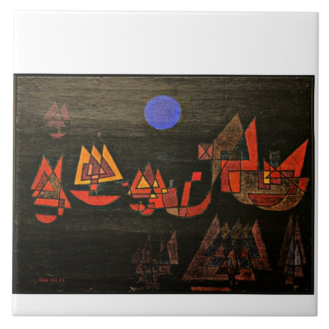 Klee - Ships in the Night Ceramic Tile (Front)