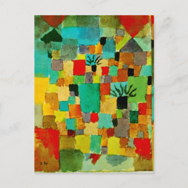 Klee - Southern Tunisian Gardens-1919 Postcard (Front)