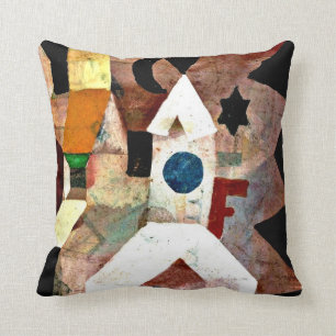 Klee - The Chapel, Paul Klee painting Cushion