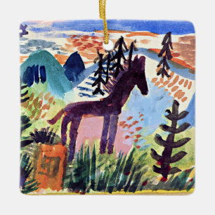 Klee - The Horse, famous painting Ceramic Ornament