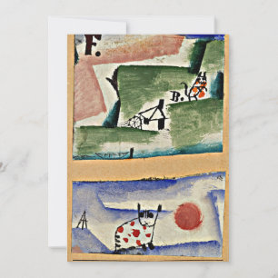 Klee - Tomcat's Turf, whimsical painting Card